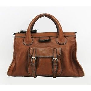 Chloe Edith Brown Handbag Leather